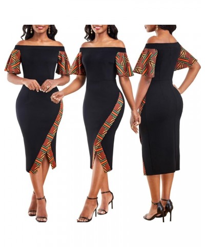 Women Sexy Off Shoulder Ruffle Bodycon Maxi Dresses Elegant Ruched Evening Long Gown Prom Party Dress with Belt 28black $14.2...