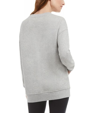 Ladies' Oversized Crewneck with Pocket, Light Heater Grey, Large $13.72 Activewear