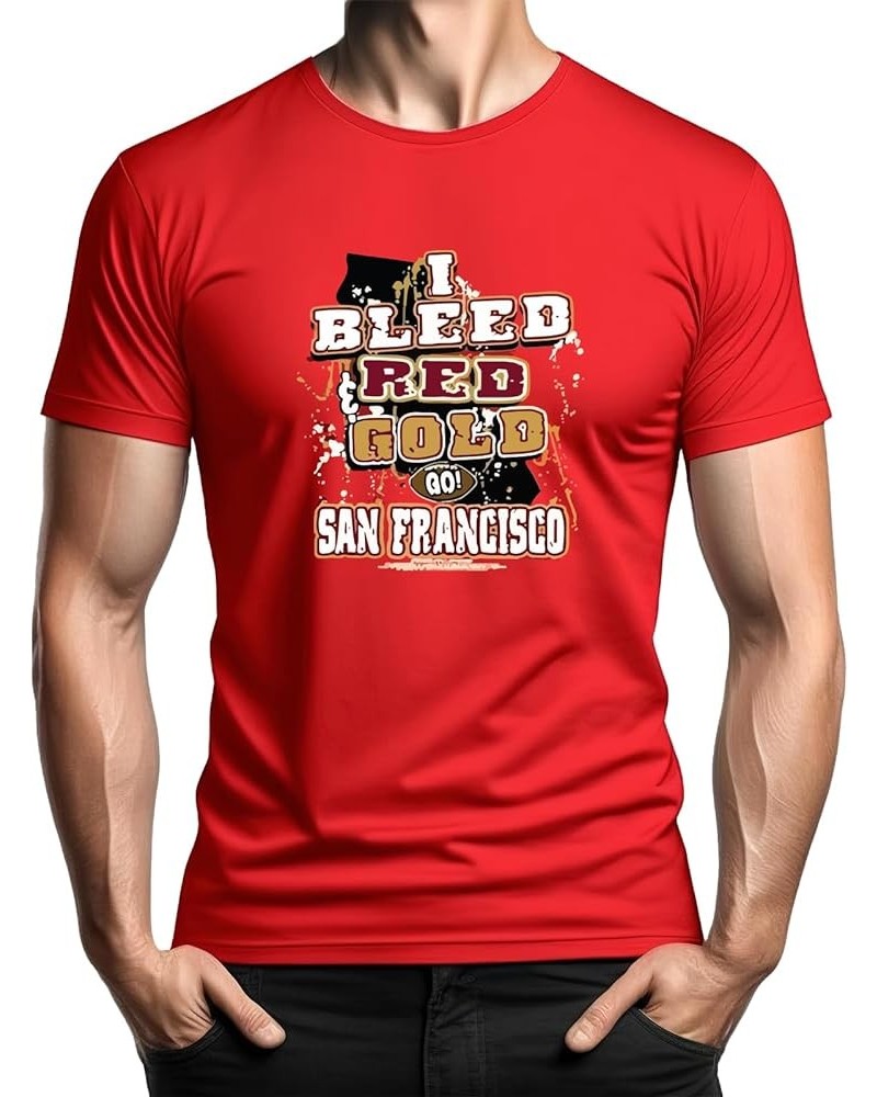 I Bleed T Shirts for Football Fans - Unisex San Francisco Red & Gold $14.55 T-Shirts