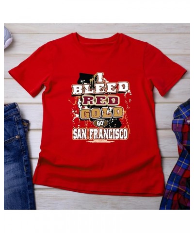 I Bleed T Shirts for Football Fans - Unisex San Francisco Red & Gold $14.55 T-Shirts