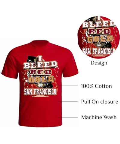 I Bleed T Shirts for Football Fans - Unisex San Francisco Red & Gold $14.55 T-Shirts