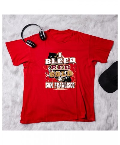 I Bleed T Shirts for Football Fans - Unisex San Francisco Red & Gold $14.55 T-Shirts