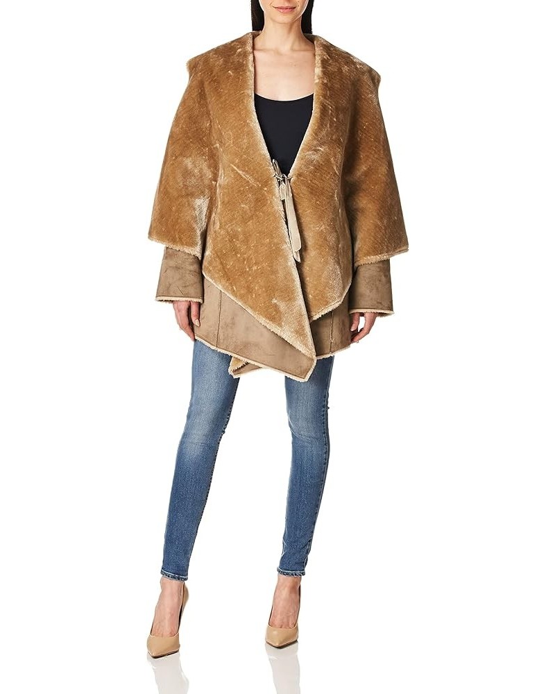 Women's Shawl Collar Faux Shearling Mushroom $64.89 Scarves