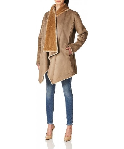 Women's Shawl Collar Faux Shearling Mushroom $64.89 Scarves