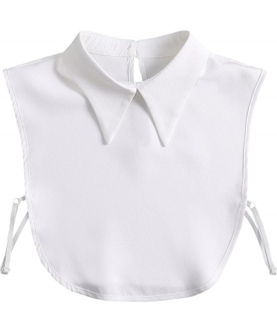 White Fake Collar Dickey False Collar Detachable Lapel Shirt Fake False Collar for Women Girls B-white $9.34 Blouses