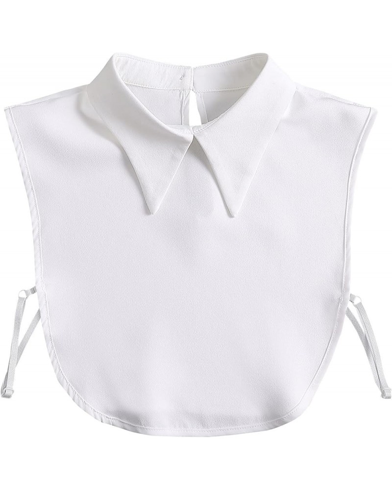 White Fake Collar Dickey False Collar Detachable Lapel Shirt Fake False Collar for Women Girls B-white $9.34 Blouses