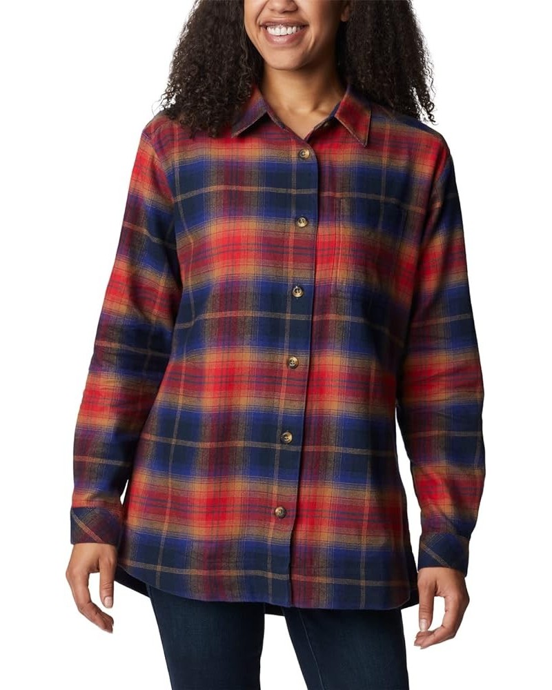 Women's Holly Hideaway Flannel Shirt Nocturnal Multi Tartan $23.61 Blouses