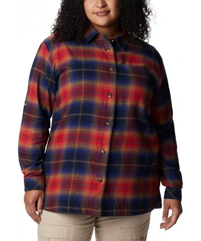 Women's Holly Hideaway Flannel Shirt Nocturnal Multi Tartan $23.61 Blouses