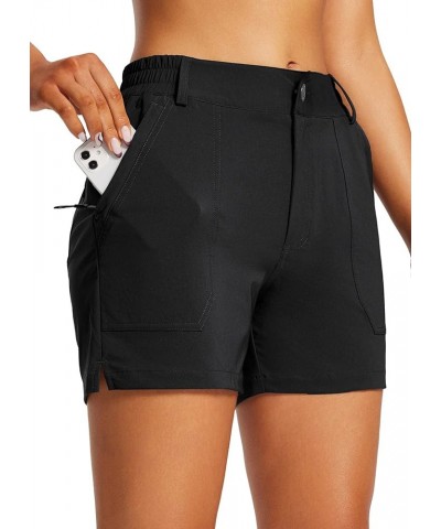 Women's 4.5" Golf Hiking Shorts Stretch Quick Dry with Zipper Pockets Outdoor Causal Summer Shorts UPF 50+ Black $24.50 Shorts