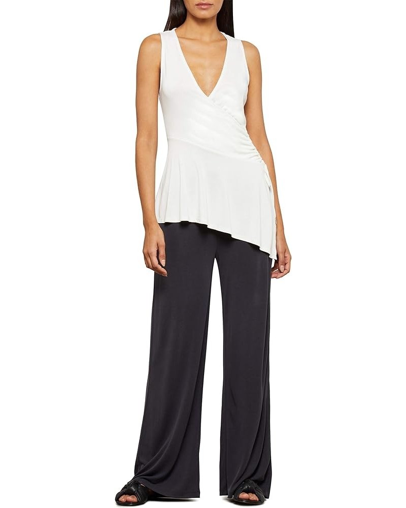 Women's Asymmetrical Drawstring Top Off-white $21.14 Blouses