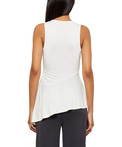 Women's Asymmetrical Drawstring Top Off-white $21.14 Blouses