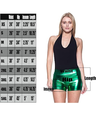 Women's J2 Love Faux Leather Shorts Metallic Green $14.25 Shorts