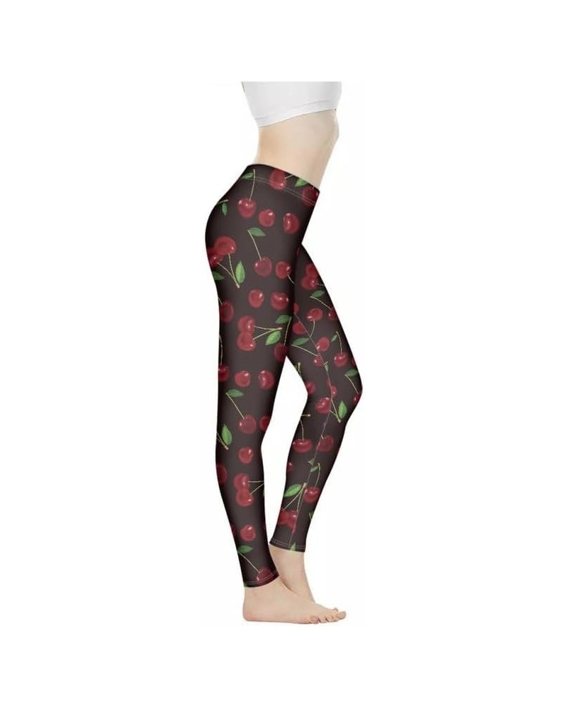 Tie Dye Sea Turtle Women Skinny Pant, Sunflower Como Yoga Running Fitness Leggings, Sloth Animal Stripe Casual Tight Red Cher...