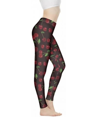 Tie Dye Sea Turtle Women Skinny Pant, Sunflower Como Yoga Running Fitness Leggings, Sloth Animal Stripe Casual Tight Red Cher...