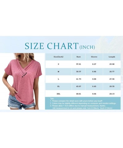 Fall Clothes for Women 2023 Trendy 3/4 Long Sleeve Shirts Button Crew Neck Blouses Dressy Casual Tops Tees Loose Fit Tshirts ...