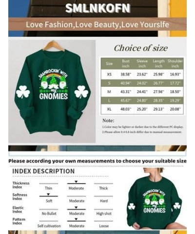 St.Patrick's Day Shirt for Women 2000s Fashion Crewneck Long Sleeve Tops Irish Shamrock Graphic Pullover Sweatshirts A30_gree...