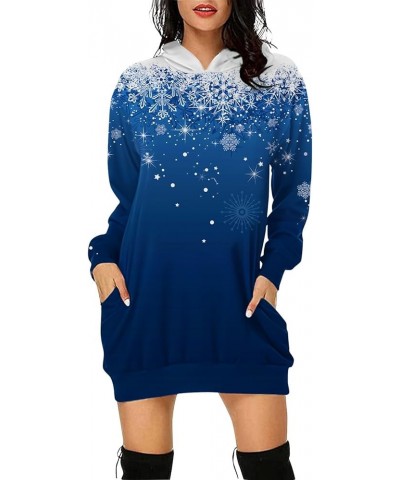 Women's Crewneck Sweatshirts Graphic Sleeve Hoodie Christmas Printed Sweatshirt Top Crew Neck Sweatshirts 5-blue $11.76 Hoodi...