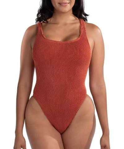 AndoFin One Piece Swimsuit Women - Universal Fit Crinkle Bathing Suits for Women, Liberation Sunbaked Terra Cotta $49.29 Swim...