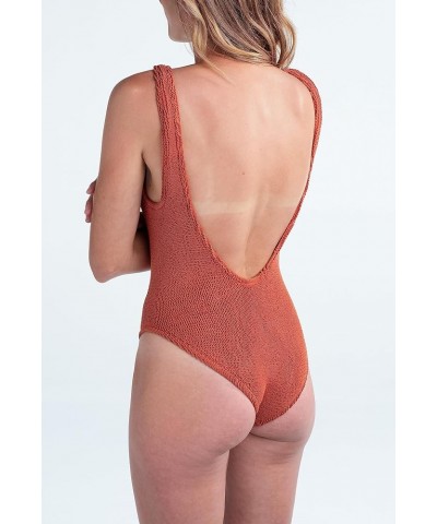 AndoFin One Piece Swimsuit Women - Universal Fit Crinkle Bathing Suits for Women, Liberation Sunbaked Terra Cotta $49.29 Swim...