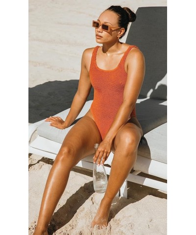 AndoFin One Piece Swimsuit Women - Universal Fit Crinkle Bathing Suits for Women, Liberation Sunbaked Terra Cotta $49.29 Swim...