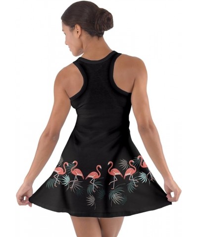 Womens Tank Dress Flamingo Summer Cotton Racerback Dress, XS-5XL Flamingo Black $16.73 Dresses