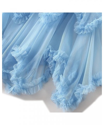 Women's Solid Color Tutu Skirt Mesh Layered MidiDress High Waist Ruffle Tulle Long Tiered A-line Skirt Color 802 $14.49 Skirts