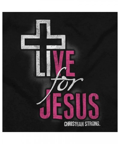 Live for Jesus Religious Faith Hoodie Sweatshirt Women Men Black $15.37 Hoodies & Sweatshirts