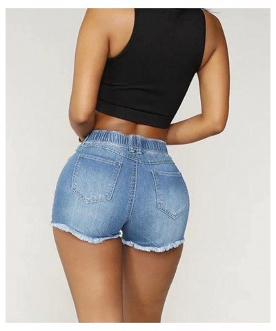 Women's Oversize Distressed Jeans Hot Pants Denim Cut-Offs Ripped Cuffed Daisy Dukes Jeans Shorts D-lightblue $12.25 Shorts