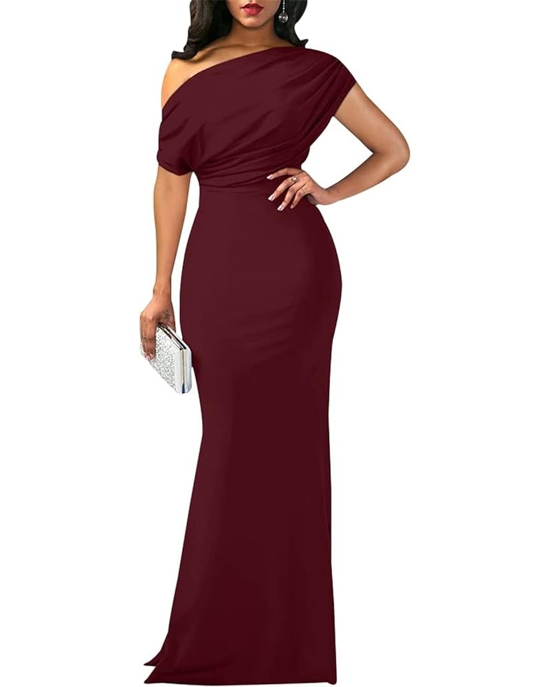 Women’s Bodycon Formal Maxi Dresses Elegant Sleeveles Evening Party Long Dress 523-1burgundy $26.21 Dresses