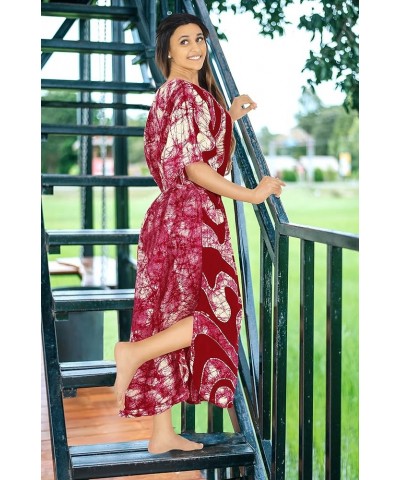 Women's Elegant Maxi Kaftan Dress Caftan Loungewear Dashiki House Dresses for Women Ethnic, Red $13.05 Swimsuits