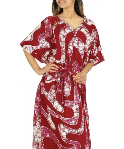 Women's Elegant Maxi Kaftan Dress Caftan Loungewear Dashiki House Dresses for Women Ethnic, Red $13.05 Swimsuits