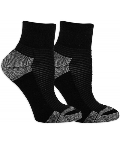 Women's Advanced Relief Blisterguard Socks-2 & 3 Pair Packs-Non-Binding Cushioned Comfort Textured Black - Ankle (2 Pairs) $1...