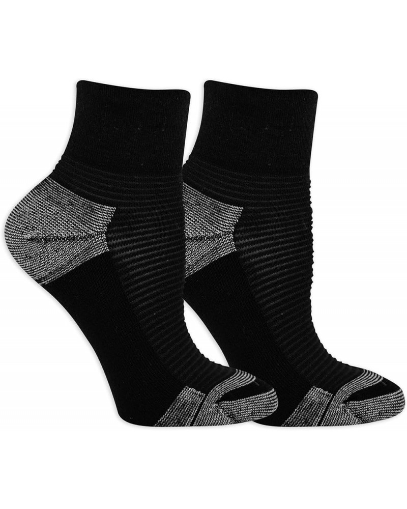 Women's Advanced Relief Blisterguard Socks-2 & 3 Pair Packs-Non-Binding Cushioned Comfort Textured Black - Ankle (2 Pairs) $1...