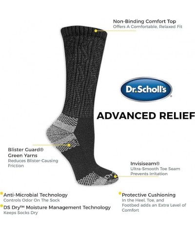 Women's Advanced Relief Blisterguard Socks-2 & 3 Pair Packs-Non-Binding Cushioned Comfort Textured Black - Ankle (2 Pairs) $1...