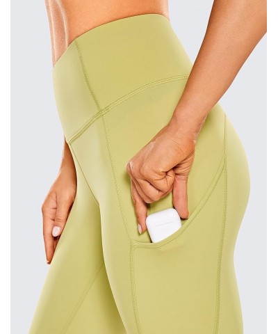 Women's Naked Feeling Workout Leggings 19" - High Waist Gym Capris Leggings with Pockets Lemon Vibe $14.70 Activewear