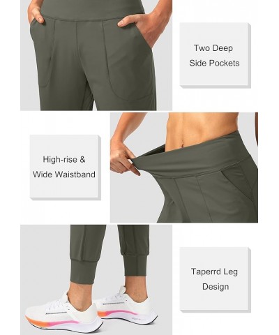 Women's Joggers with Zipper Pockets High Waisted Athletic Workout Yoga Pants Joggers for Women Regular Army Green $15.75 Acti...