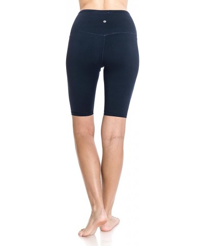 Women's High Waisted Athletic Yoga Shorts, Workout Shorts for Women 10 inch Navy $7.01 Activewear