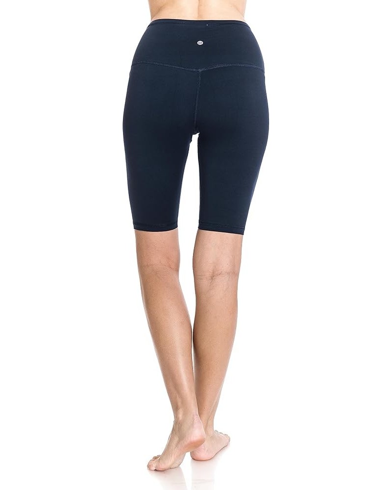 Women's High Waisted Athletic Yoga Shorts, Workout Shorts for Women 10 inch Navy $7.01 Activewear