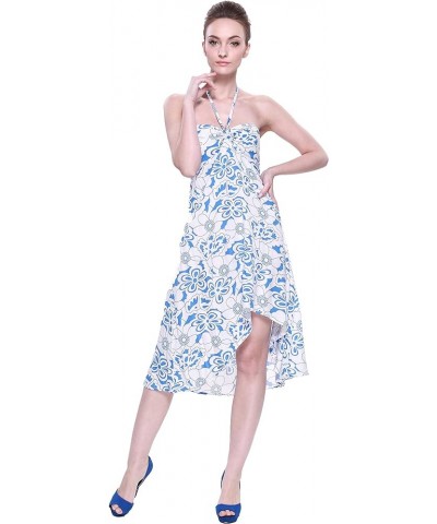 Women's Hawaiian Butterfly Dress in White Blue Hibiscus Print White Blue Hibiscus Print $9.20 Dresses