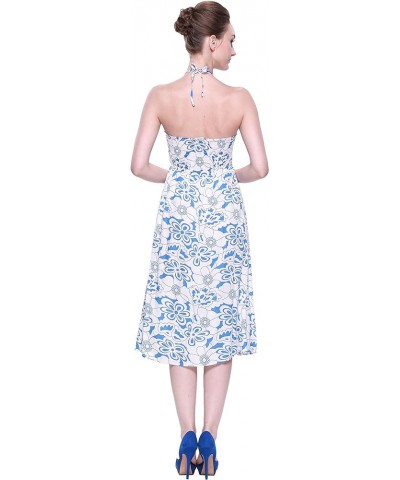 Women's Hawaiian Butterfly Dress in White Blue Hibiscus Print White Blue Hibiscus Print $9.20 Dresses