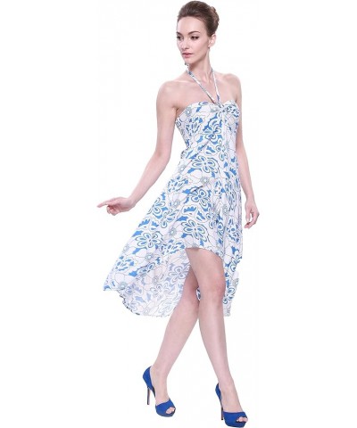 Women's Hawaiian Butterfly Dress in White Blue Hibiscus Print White Blue Hibiscus Print $9.20 Dresses