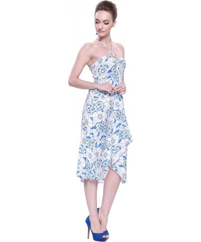 Women's Hawaiian Butterfly Dress in White Blue Hibiscus Print White Blue Hibiscus Print $9.20 Dresses