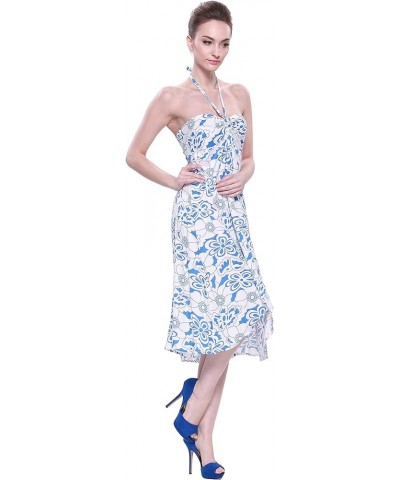 Women's Hawaiian Butterfly Dress in White Blue Hibiscus Print White Blue Hibiscus Print $9.20 Dresses