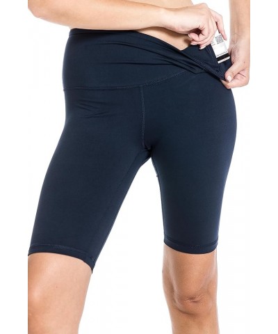 Women's High Waisted Athletic Yoga Shorts, Workout Shorts for Women 10 inch Navy $7.01 Activewear