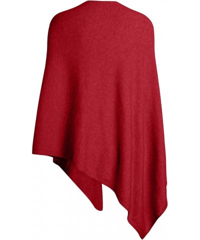 Women's Versatile Knitted Shawls Scarf Poncho Sweater with Buttons Light Weight Spring Summer Fall Shawl Wrap A-red $15.94 Sw...