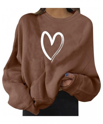 Cute Hoodies for Girls 10-12 Years Old Women's Graphic Sweatshirt Long Print Sleeve Casual Top Pullover Z011-coffee $8.95 Tops