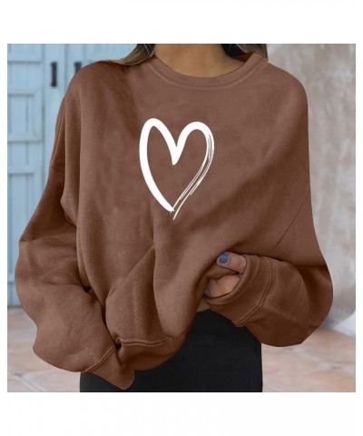 Cute Hoodies for Girls 10-12 Years Old Women's Graphic Sweatshirt Long Print Sleeve Casual Top Pullover Z011-coffee $8.95 Tops