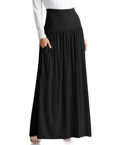 Maxi Skirts for Women Ankle Length Skirt Casual Long Skirt High Waisted Maxi Skirt Reg and Plus Size Skirt Long Skirt Black $...