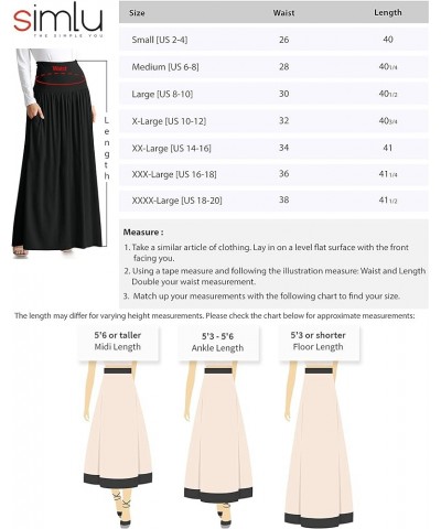 Maxi Skirts for Women Ankle Length Skirt Casual Long Skirt High Waisted Maxi Skirt Reg and Plus Size Skirt Long Skirt Black $...