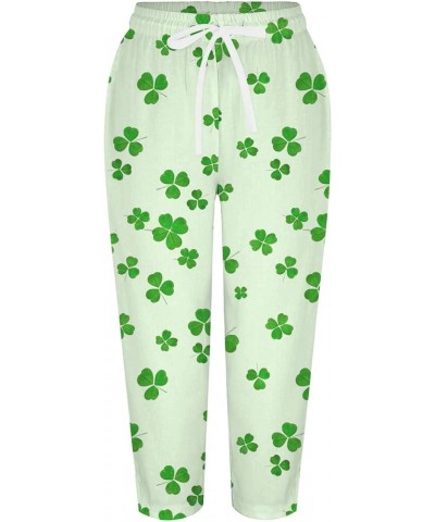 St Patricks Day Clover Leggings for Women Workout Running Legging Green Irish Yoga Pants for Gift and Parties Z-st Pattys Whi...